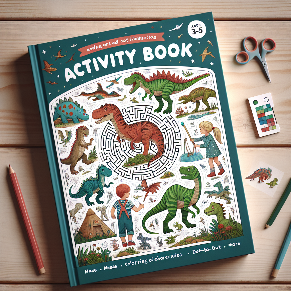 DINOSAUR ACTIVITY BOOK FOR BOYS AND GIRLS: Age 3-5, Lots of Fun & Engaging Dinosaur Activities Including Mazes, Coloring, Dot-to-Dot and Much More, Handy and Child Friendly Format: 8,5″ x 8,5″ By: Buzzy & Berry Book Review